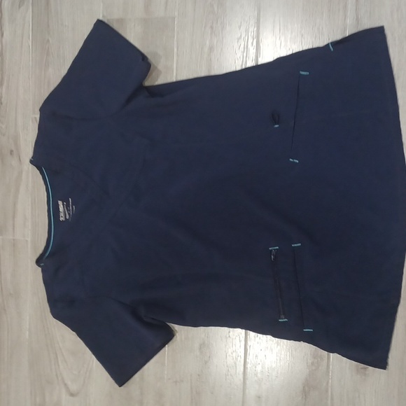 Scrubstar Performance navy blue short sleeve scrubs scrub top indigo small - Picture 2 of 12